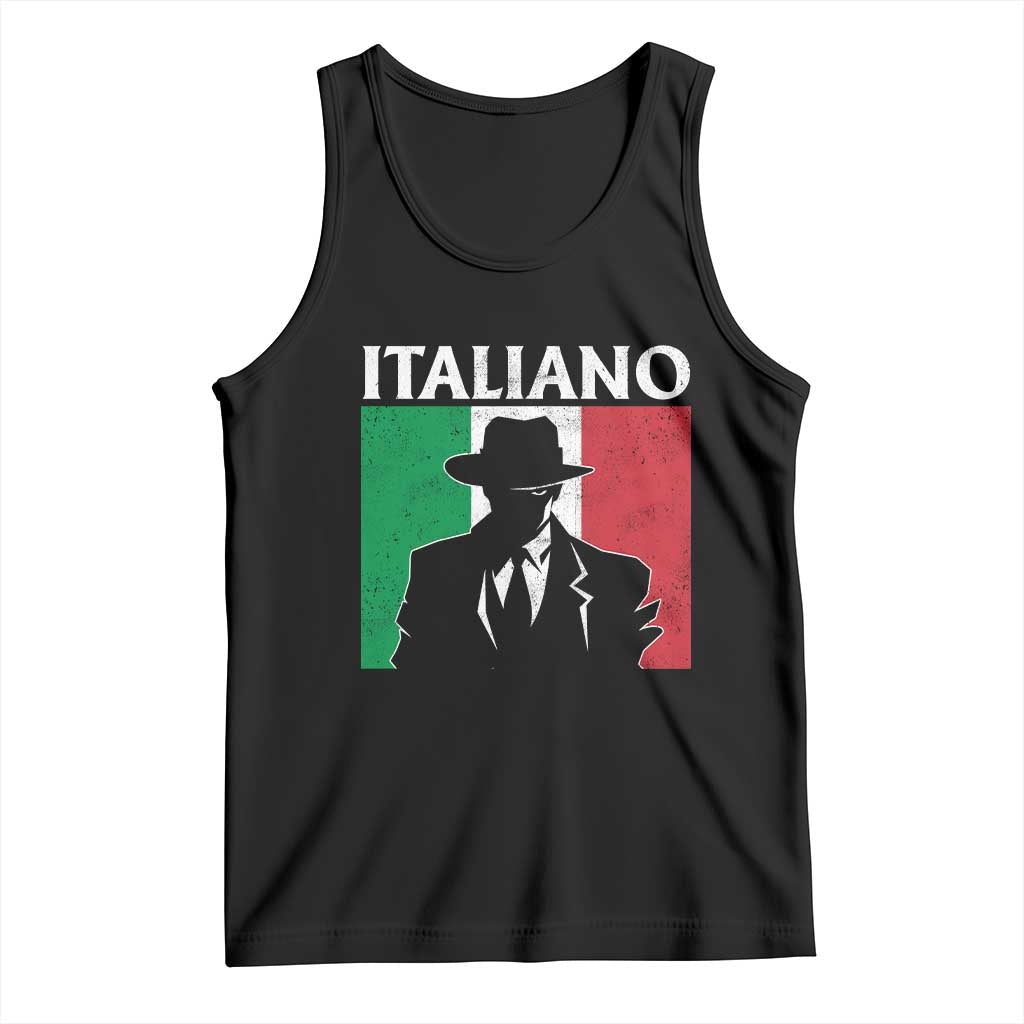 Italiano Italian Mafia Sicilian Gangster Italy Flag Tank Top - Wonder Print Shop