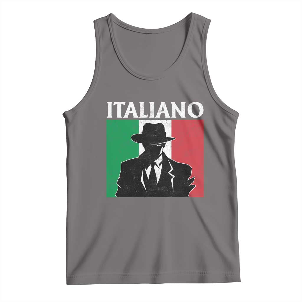 Italiano Italian Mafia Sicilian Gangster Italy Flag Tank Top - Wonder Print Shop