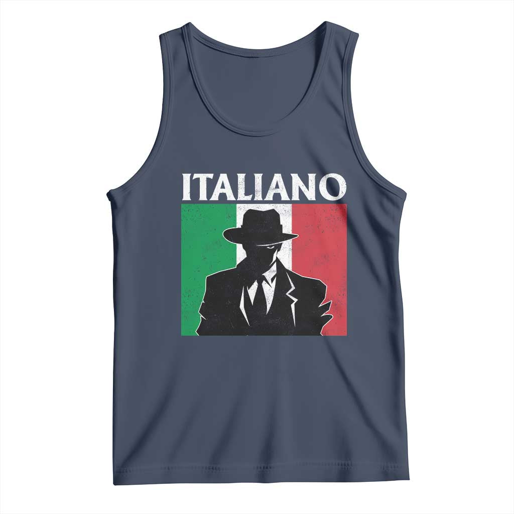 Italiano Italian Mafia Sicilian Gangster Italy Flag Tank Top - Wonder Print Shop
