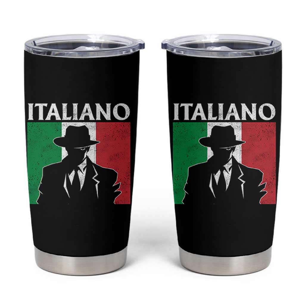 Italiano Italian Mafia Sicilian Gangster Italy Flag Tumbler Cup - Wonder Print Shop