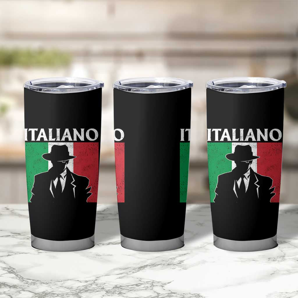 Italiano Italian Mafia Sicilian Gangster Italy Flag Tumbler Cup - Wonder Print Shop
