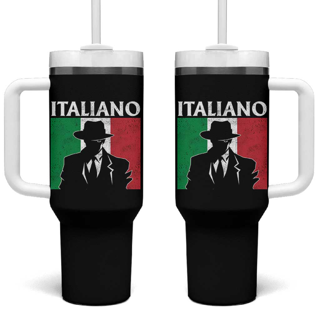 Italiano Italian Mafia Sicilian Gangster Italy Flag Tumbler With Handle - Wonder Print Shop
