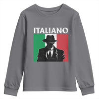 Italiano Italian Mafia Sicilian Gangster Italy Flag Youth Sweatshirt - Wonder Print Shop