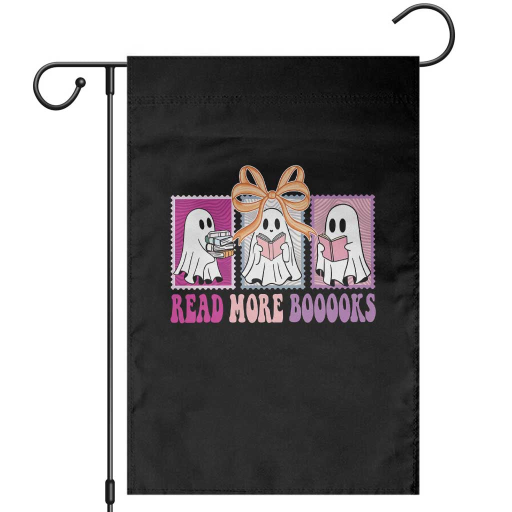 Halloween Teacher Garden Flag Read More Boooooks Cute Ghost Reading Books - Wonder Print Shop