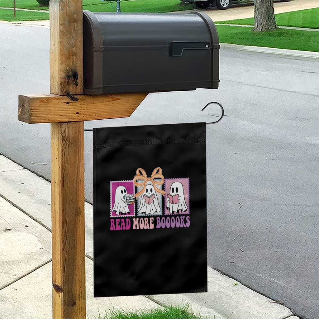 Halloween Teacher Garden Flag Read More Boooooks Cute Ghost Reading Books - Wonder Print Shop