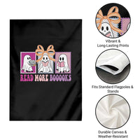 Halloween Teacher Garden Flag Read More Boooooks Cute Ghost Reading Books - Wonder Print Shop