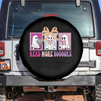 Halloween Teacher Spare Tire Cover Read More Boooooks Cute Ghost Reading Books - Wonder Print Shop