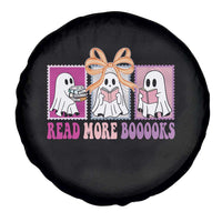 Halloween Teacher Spare Tire Cover Read More Boooooks Cute Ghost Reading Books - Wonder Print Shop