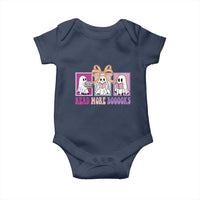 Halloween Teacher Baby Onesie Read More Boooooks Cute Ghost Reading Books - Wonder Print Shop