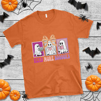 Halloween Teacher T Shirt Read More Boooooks Cute Ghost Reading Books - Wonder Print Shop