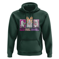 Halloween Teacher Hoodie Read More Boooooks Cute Ghost Reading Books - Wonder Print Shop