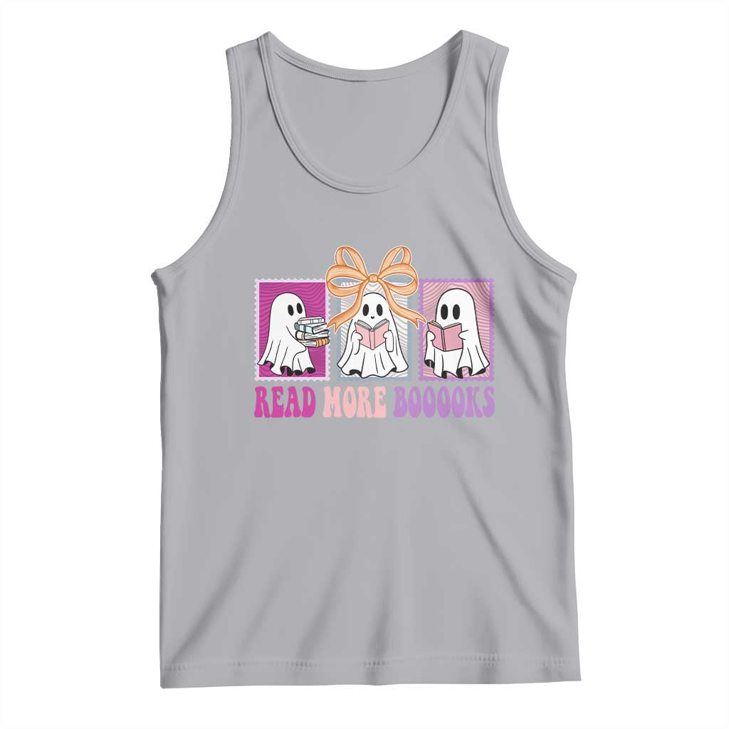 Halloween Teacher Tank Top Read More Boooooks Cute Ghost Reading Books - Wonder Print Shop