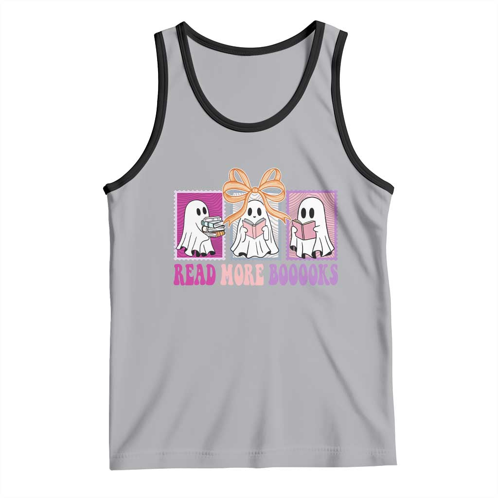Halloween Teacher Tank Top Read More Boooooks Cute Ghost Reading Books - Wonder Print Shop