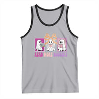 Halloween Teacher Tank Top Read More Boooooks Cute Ghost Reading Books - Wonder Print Shop