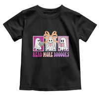Halloween Teacher Toddler T Shirt Read More Boooooks Cute Ghost Reading Books - Wonder Print Shop