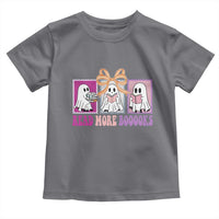 Halloween Teacher Toddler T Shirt Read More Boooooks Cute Ghost Reading Books - Wonder Print Shop