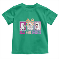 Halloween Teacher Toddler T Shirt Read More Boooooks Cute Ghost Reading Books - Wonder Print Shop