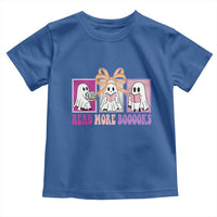 Halloween Teacher Toddler T Shirt Read More Boooooks Cute Ghost Reading Books - Wonder Print Shop