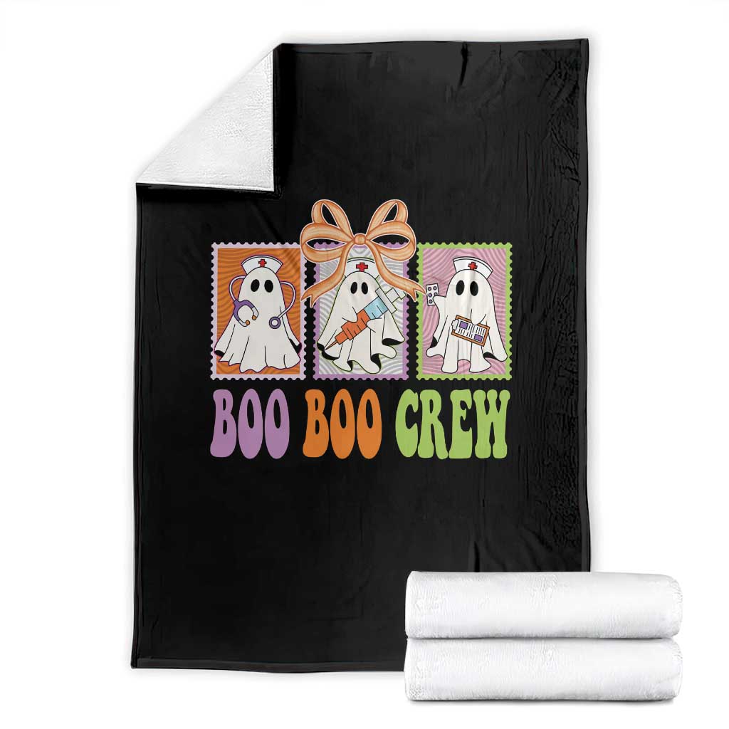 Halloween Nurse Throw Blanket Boo Boo Crew Cute Spooky Ghost - Wonder Print Shop