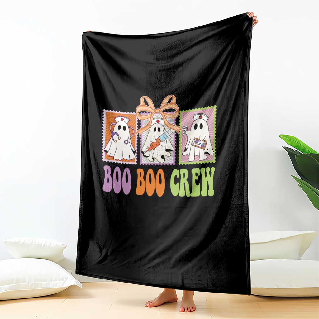Halloween Nurse Throw Blanket Boo Boo Crew Cute Spooky Ghost - Wonder Print Shop