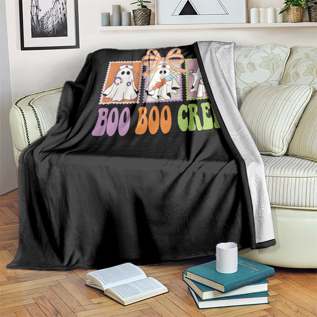 Halloween Nurse Throw Blanket Boo Boo Crew Cute Spooky Ghost - Wonder Print Shop