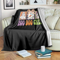 Halloween Nurse Throw Blanket Boo Boo Crew Cute Spooky Ghost - Wonder Print Shop