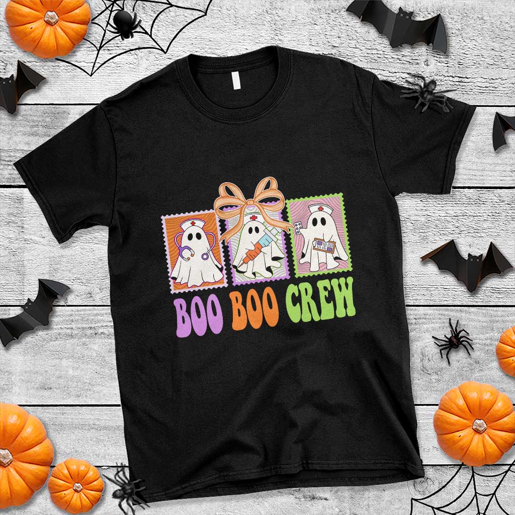 Halloween Nurse T Shirt Boo Boo Crew Cute Spooky Ghost - Wonder Print Shop