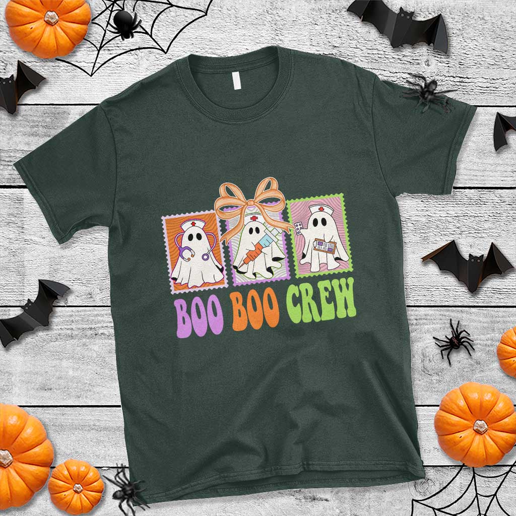 Halloween Nurse T Shirt Boo Boo Crew Cute Spooky Ghost - Wonder Print Shop