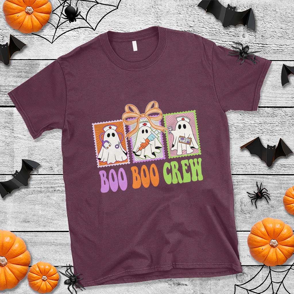 Halloween Nurse T Shirt Boo Boo Crew Cute Spooky Ghost - Wonder Print Shop