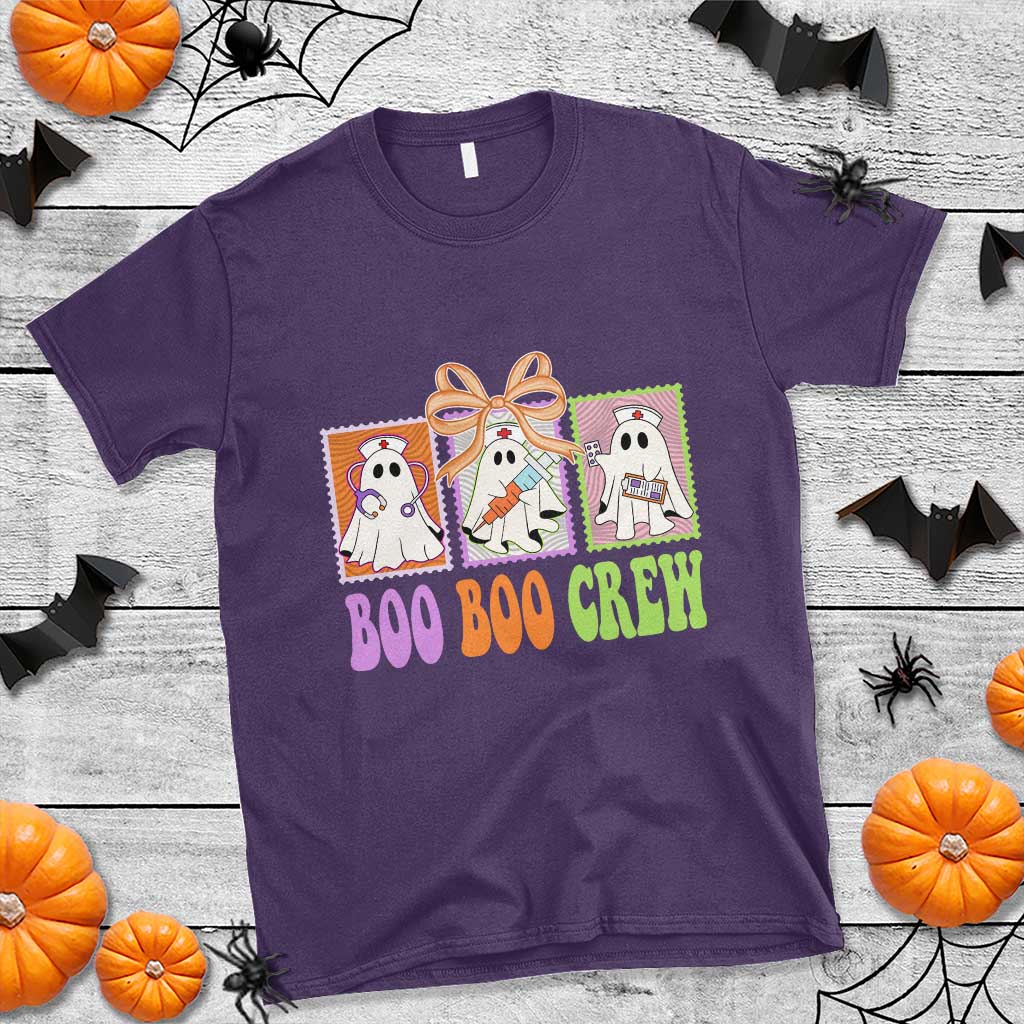 Halloween Nurse T Shirt Boo Boo Crew Cute Spooky Ghost - Wonder Print Shop