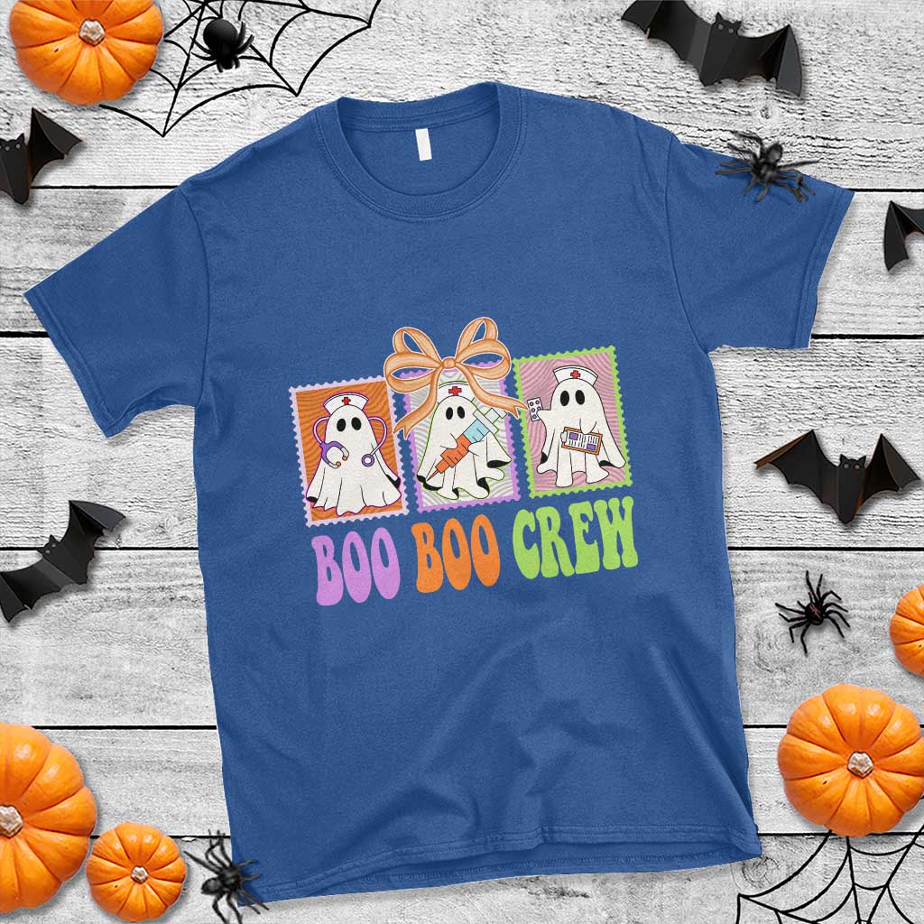 Halloween Nurse T Shirt Boo Boo Crew Cute Spooky Ghost - Wonder Print Shop