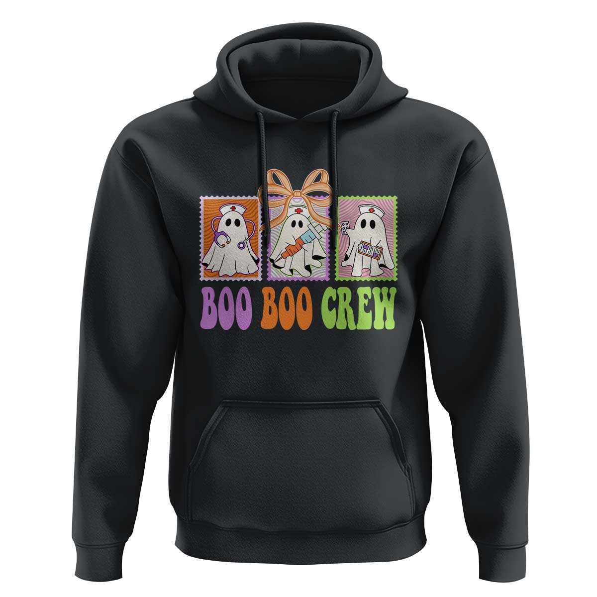 Halloween Nurse Hoodie Boo Boo Crew Cute Spooky Ghost - Wonder Print Shop