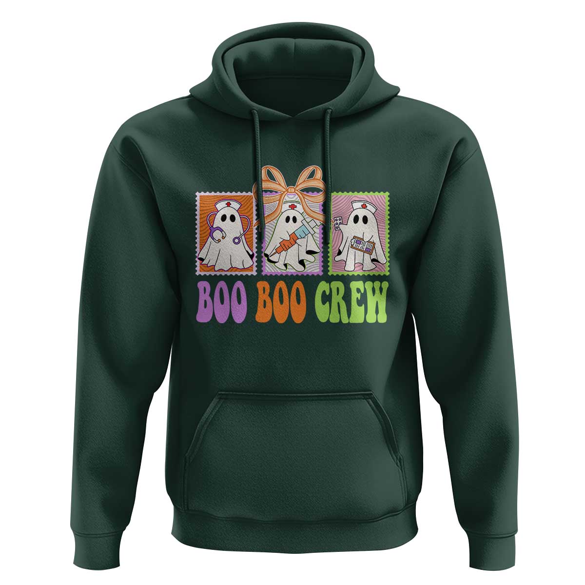 Halloween Nurse Hoodie Boo Boo Crew Cute Spooky Ghost - Wonder Print Shop