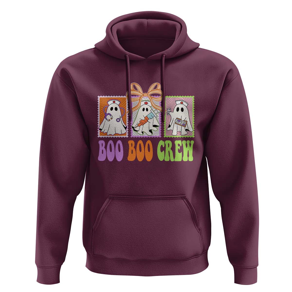 Halloween Nurse Hoodie Boo Boo Crew Cute Spooky Ghost - Wonder Print Shop