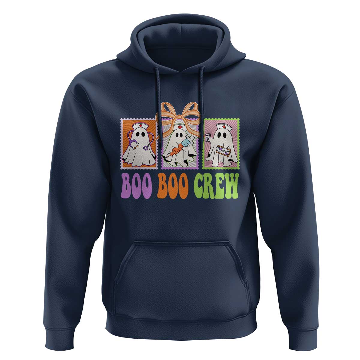 Halloween Nurse Hoodie Boo Boo Crew Cute Spooky Ghost - Wonder Print Shop
