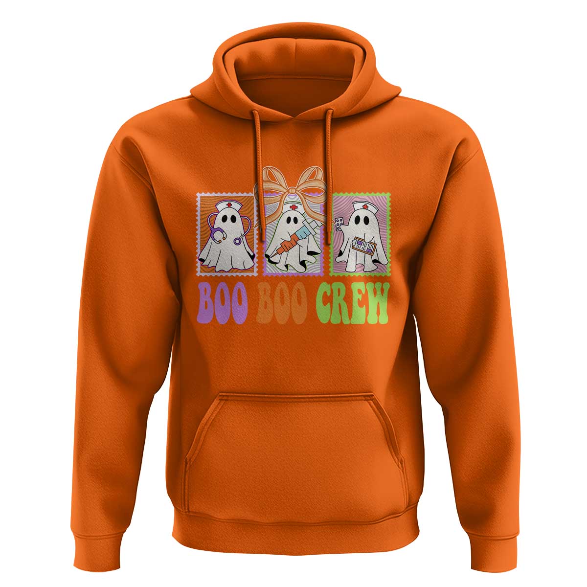 Halloween Nurse Hoodie Boo Boo Crew Cute Spooky Ghost - Wonder Print Shop
