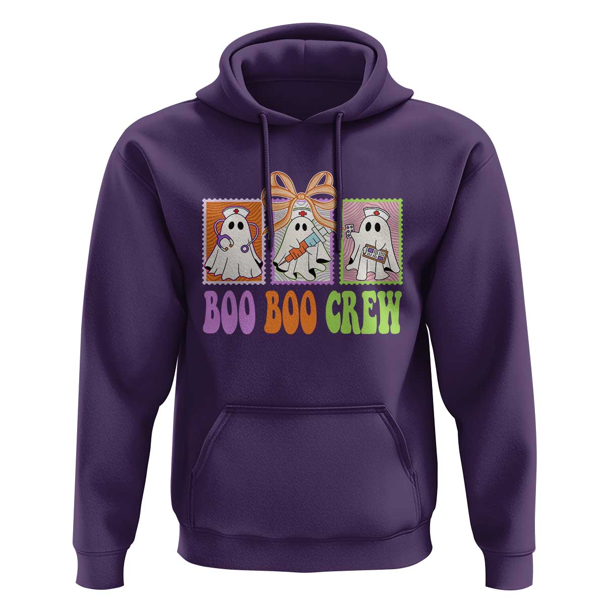 Halloween Nurse Hoodie Boo Boo Crew Cute Spooky Ghost - Wonder Print Shop