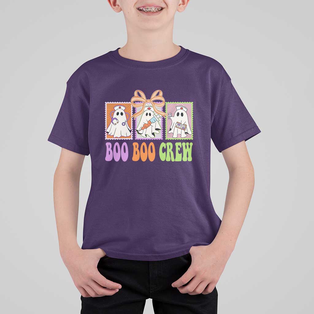 Halloween Nurse T Shirt For Kid Boo Boo Crew Cute Spooky Ghost - Wonder Print Shop