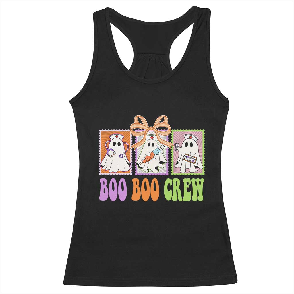 Halloween Nurse Racerback Tank Top Boo Boo Crew Cute Spooky Ghost - Wonder Print Shop