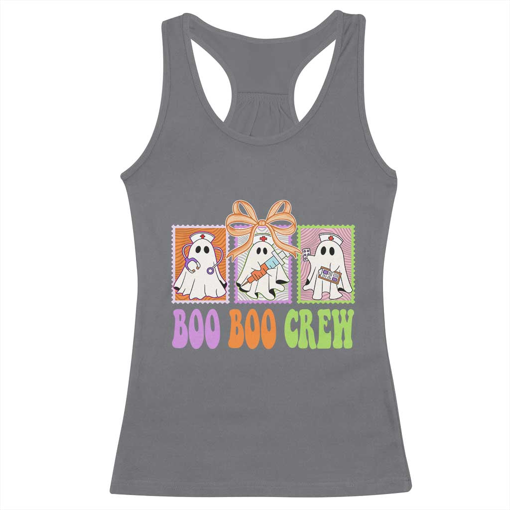 Halloween Nurse Racerback Tank Top Boo Boo Crew Cute Spooky Ghost - Wonder Print Shop