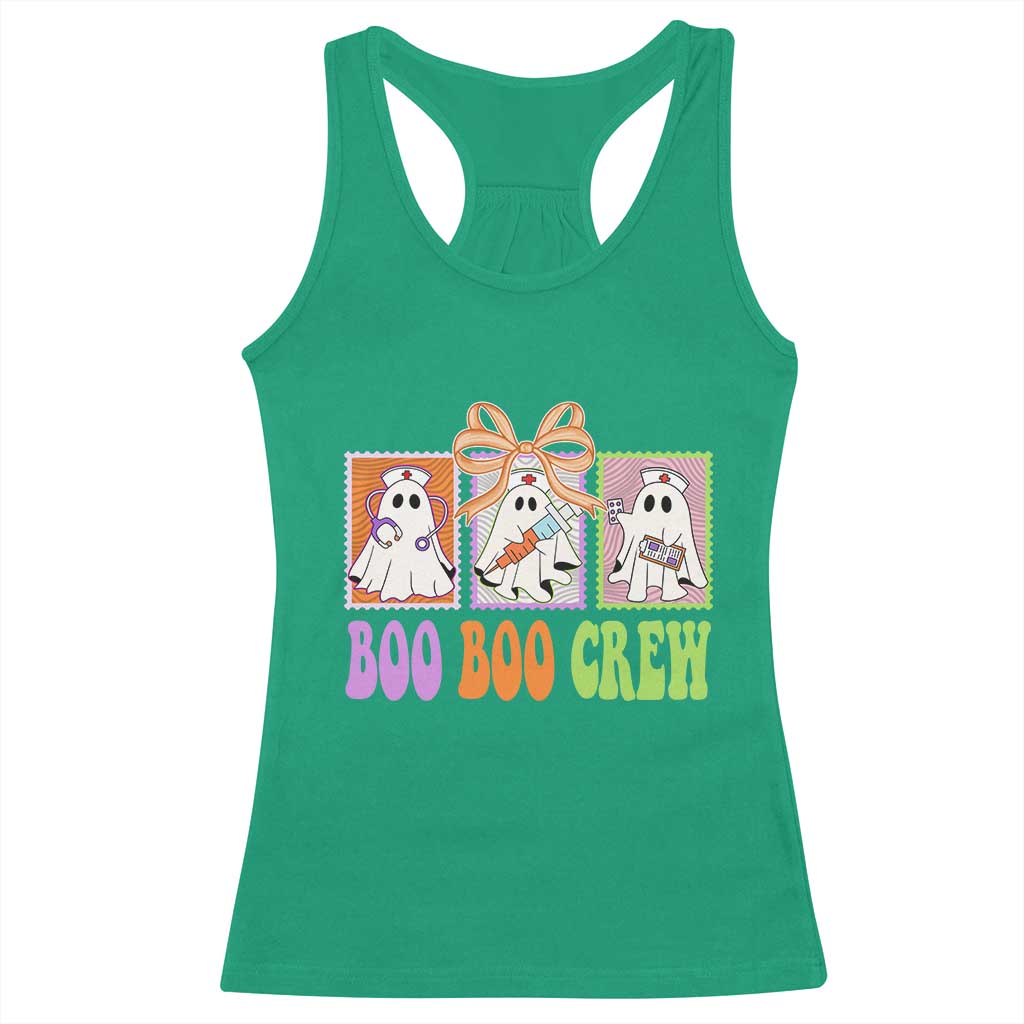 Halloween Nurse Racerback Tank Top Boo Boo Crew Cute Spooky Ghost - Wonder Print Shop