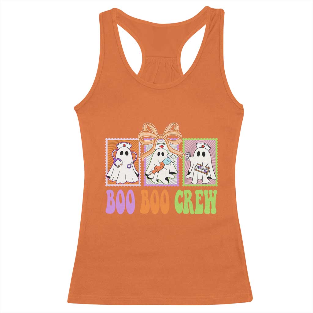Halloween Nurse Racerback Tank Top Boo Boo Crew Cute Spooky Ghost - Wonder Print Shop