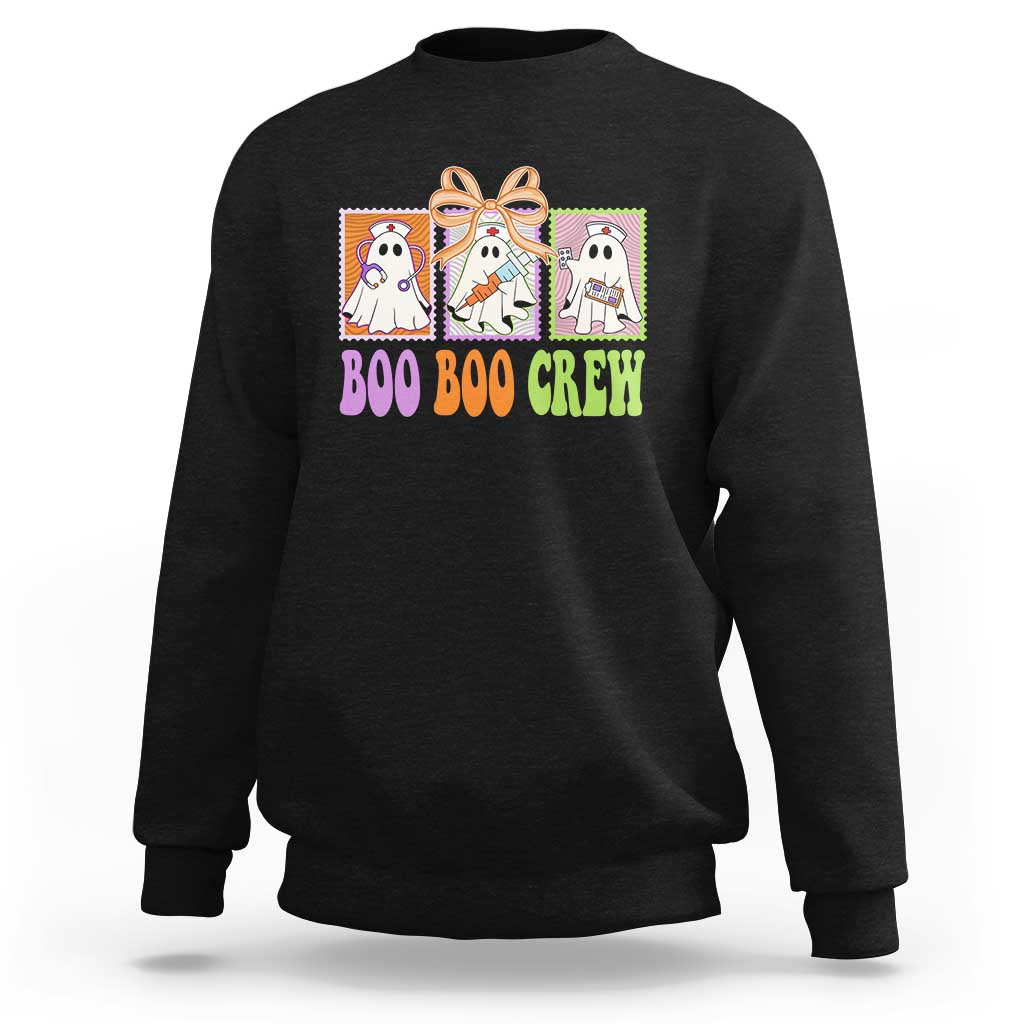 Halloween Nurse Sweatshirt Boo Boo Crew Cute Spooky Ghost - Wonder Print Shop