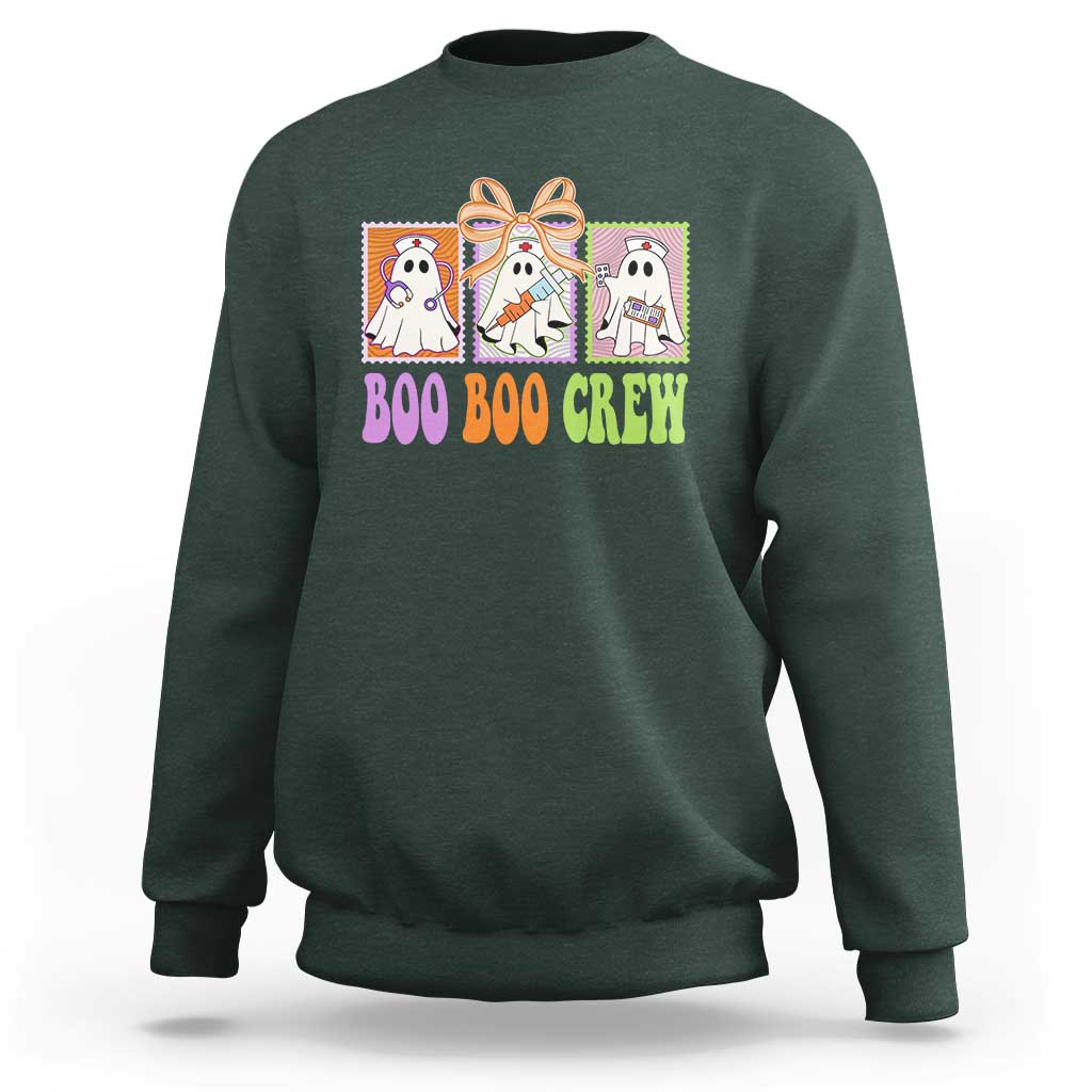 Halloween Nurse Sweatshirt Boo Boo Crew Cute Spooky Ghost - Wonder Print Shop