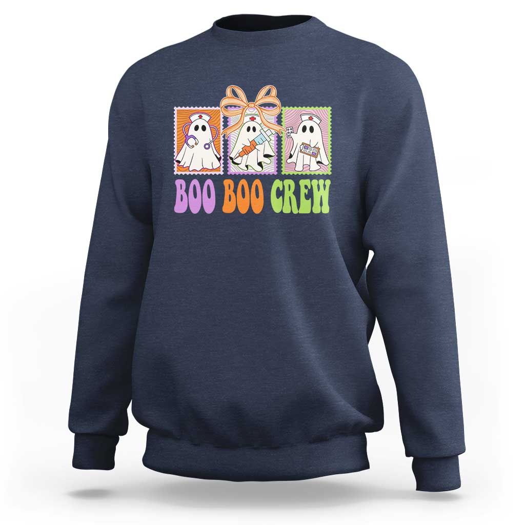 Halloween Nurse Sweatshirt Boo Boo Crew Cute Spooky Ghost - Wonder Print Shop
