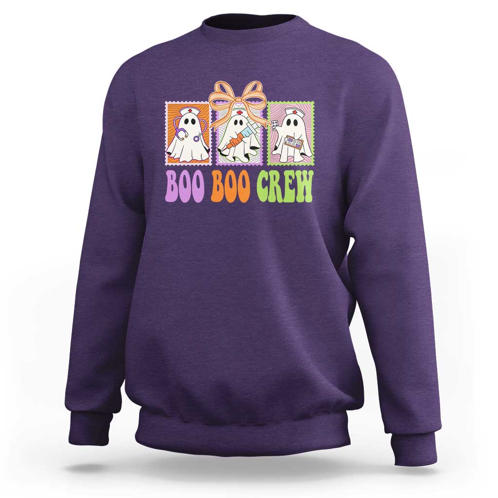 Halloween Nurse Sweatshirt Boo Boo Crew Cute Spooky Ghost - Wonder Print Shop