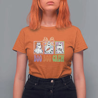 Halloween Nurse T Shirt For Women Boo Boo Crew Cute Spooky Ghost - Wonder Print Shop