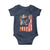 Fisherman Christian Fishing Vintage American Flag Baby Onesie - Wonder Print Shop