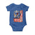 Fisherman Christian Fishing Vintage American Flag Baby Onesie - Wonder Print Shop