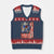 Fisherman Christian Fishing Vintage American Flag V-Neck Knit Sweater Vest - Wonder Print Shop